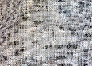 Old vintage linen cloth textile. Burlap rustic texture background