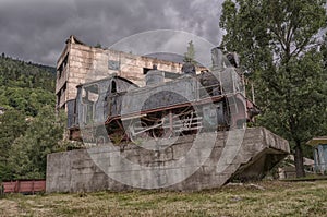 Old vintage Locomotive Train monument in Georgia photo