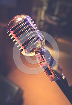 Old vintage microphone since 1950