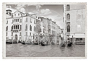 Old Vintage Monochrome photo in Venice
