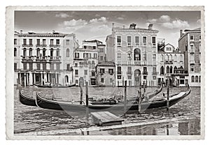 Old Vintage Monochrome photo in Venice