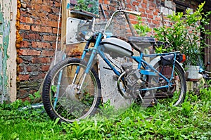 Old vintage moped