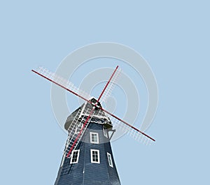 Old  vintage Netherlander Wind turbine