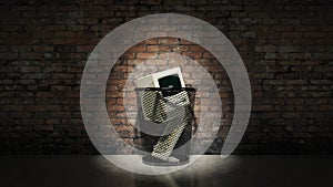 An old vintage obsolete computer.