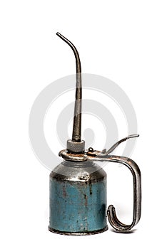 Old, vintage oil can with long spout
