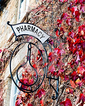 Old vintage Pharmacy sign