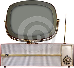 Old Vintage Philco TV, Isolated