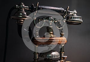 The old and vintage phone, close up