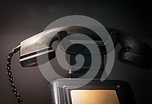 The old and vintage phone, close up