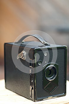 Old vintage pinhole camera