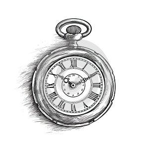 old vintage pocket watch ai generated