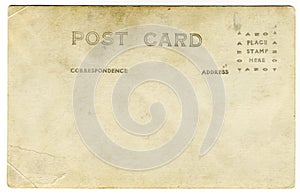 Old vintage postcard