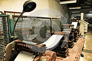 Old printing machine