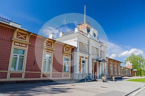 Old vintage railway station in Haapsalu photo