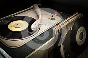 Old vintage record player