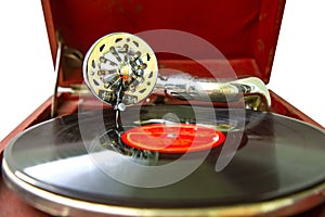 Old vintage record player
