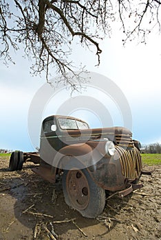 Old Vintage Retro Antique Rusting Farm Truck