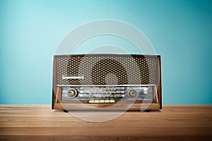 Old vintage retro broadcast radio