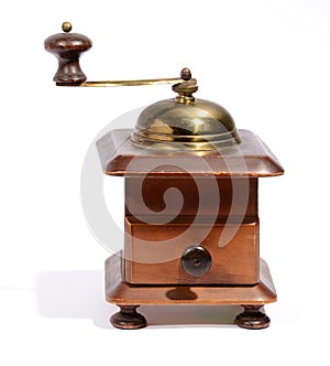Old vintage rotary coffee grinder