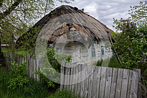 Old vintage rural house in Ukrainian style