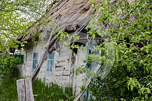 Old vintage rural house in Ukrainian style