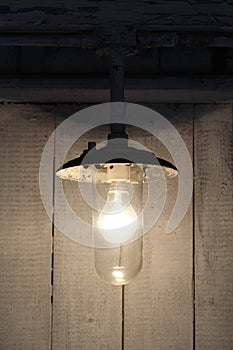 Old vintage rusty bulb lamp