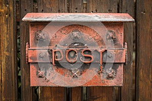 An old vintage rusty mailbox in Austria