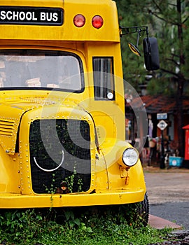 Old vintage school bus