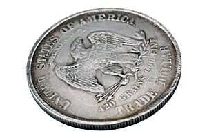 Old vintage silver dollar from 1876