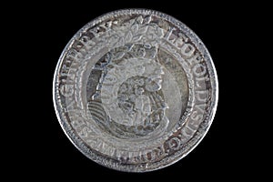 old vintage silver medieval taller coin photo