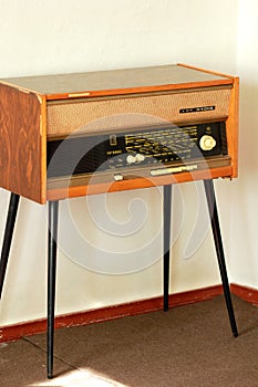 Old vintage soviet VEF Radio record player