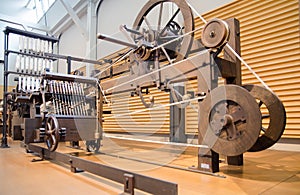Old vintage spinning machine