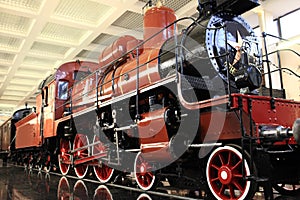 Old vintage steam locomotive