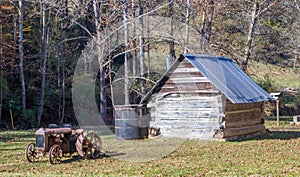 Old vintage tractor in West Virginia