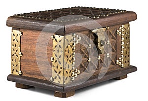 Old, vintage trunks, boxes on white background