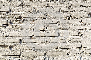 Old Vintage white brick wall texture background