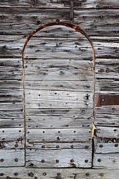 Old vintage wooden door