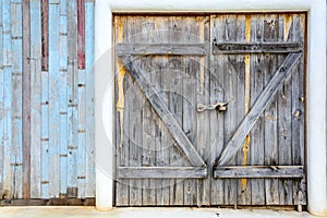 Old vintage wooden door