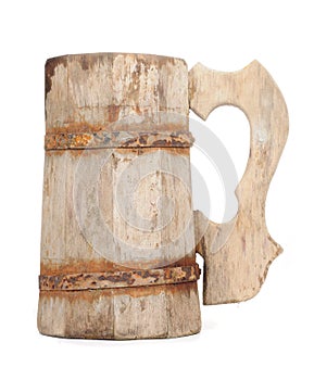 Old Vintage Wooden Mug