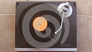 Old vinyl record with clipping path.