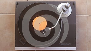 Old vinyl record with clipping path.