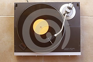 Old vinyl record with clipping path.