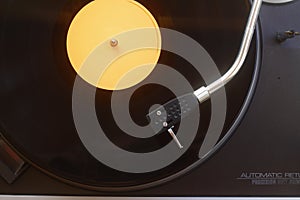 Old vinyl record with clipping path.