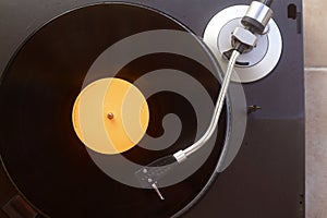 Old vinyl record with clipping path.