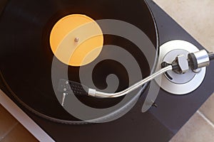Old vinyl record with clipping path.