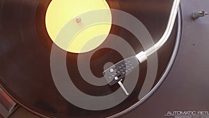 Old vinyl record with clipping path.