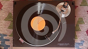 Old vinyl record with clipping path.