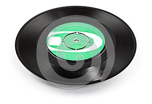 Old vinyl record ellipse - clipping path photo