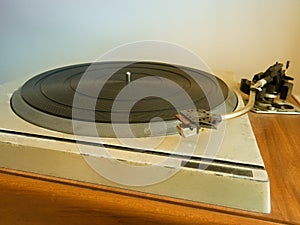 Old Vinyl Record Player