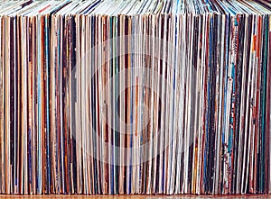 Old vinyl records, collection of albums